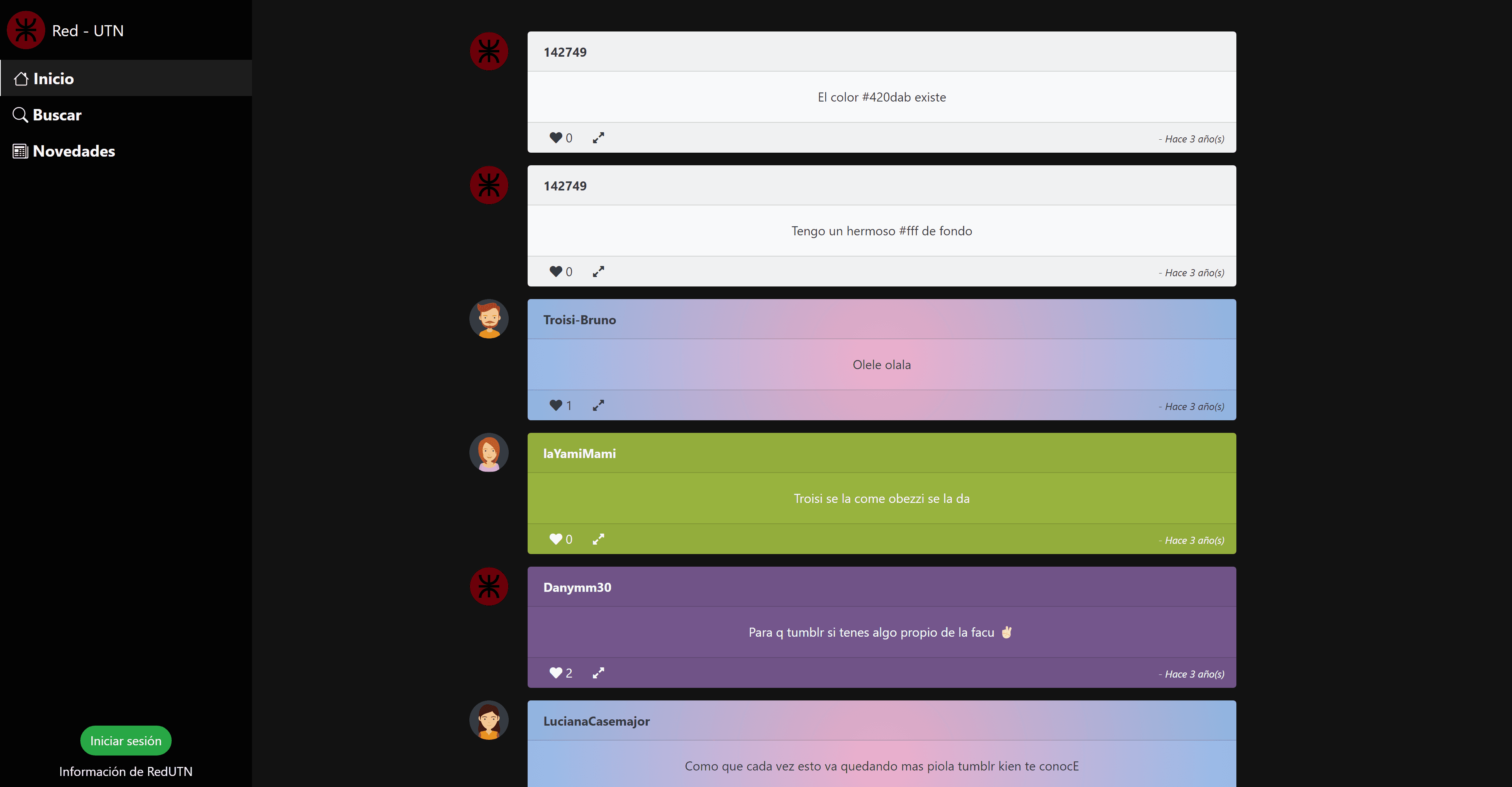 Screenshot of RedUTN