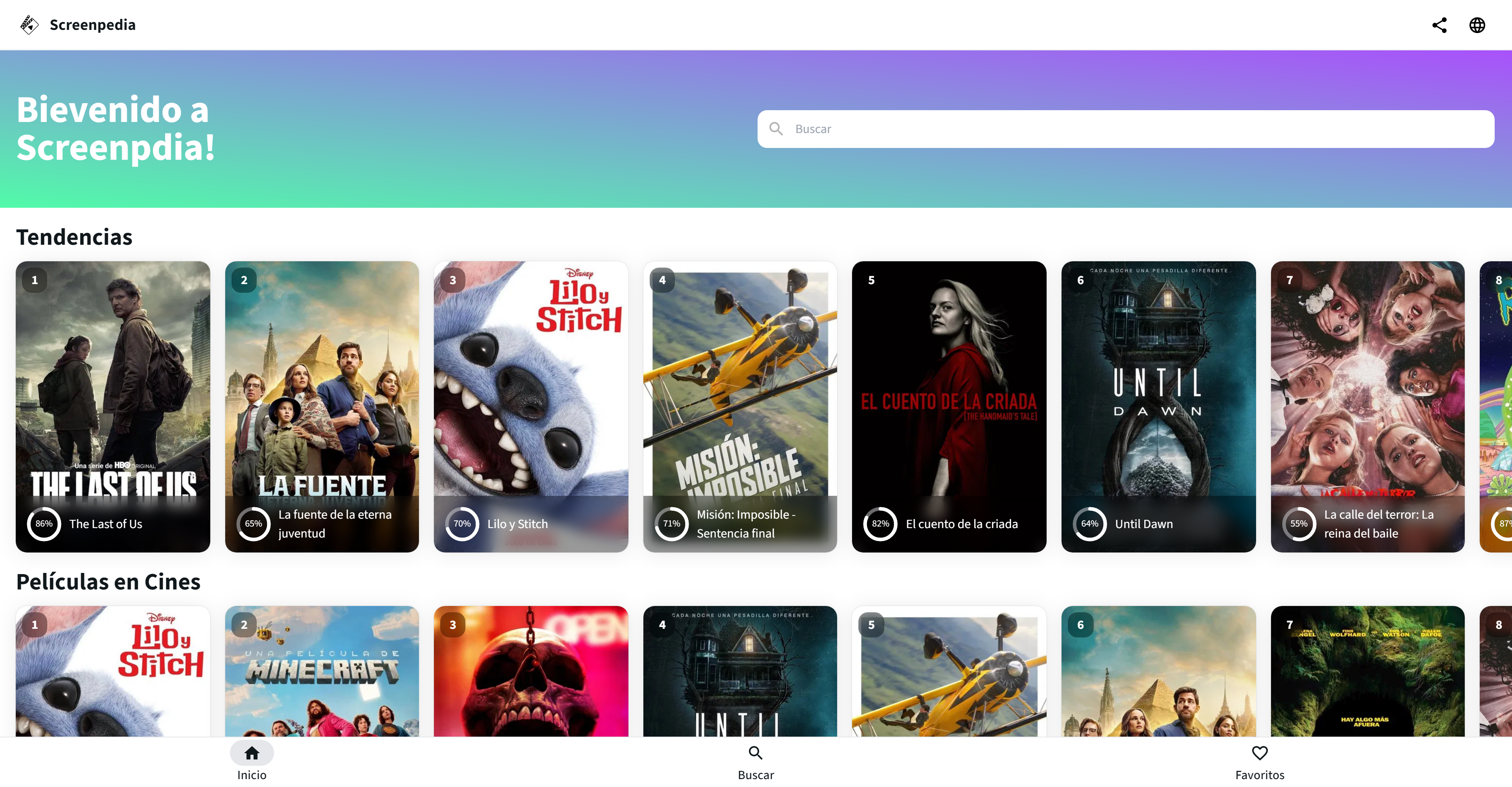 Screenshot of Screenpedia